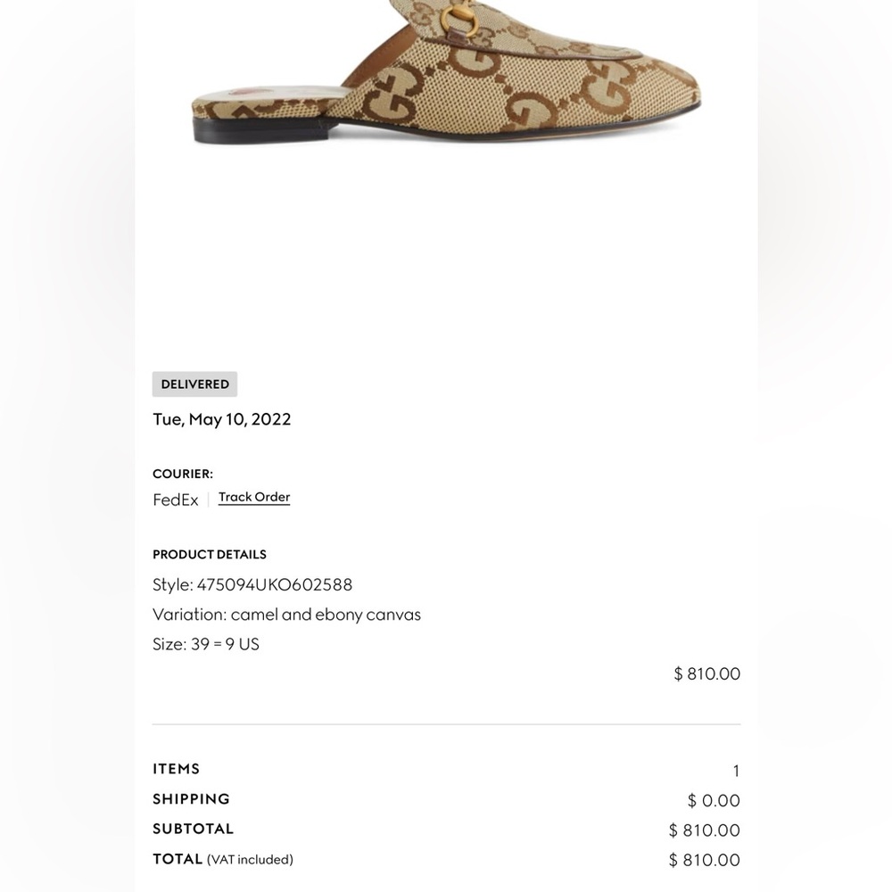 Gucci Princetown GG logo Canvas Loafer Mules in Rosewood - Picture 14 of 14